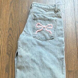 Edikted Bow Jeans size XS